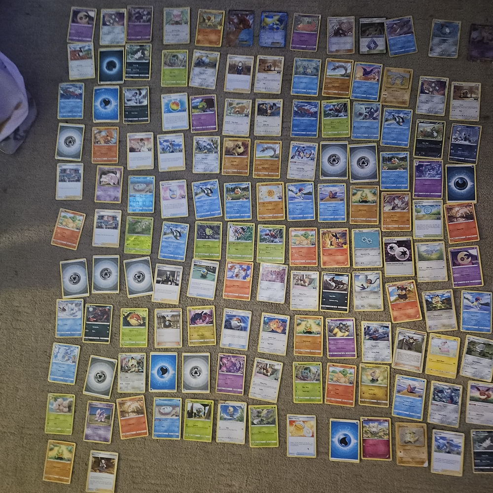 Pokemon Card Set - Blue, Yellow, Orange, Green